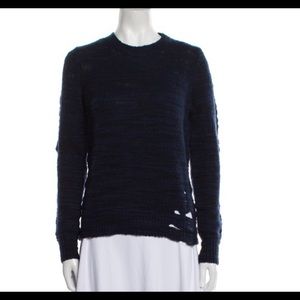 Raquel Allegra crew neck sweater with intentional worn look